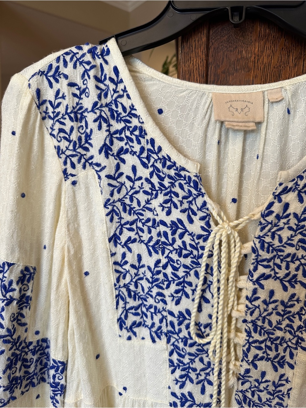 Anthropologie Libra Peasant Top by Vanessa Virginia size 6 - Picture 3 of 6